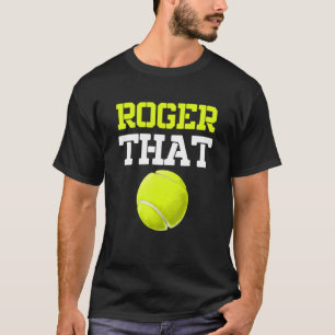 Camiseta Tênis Roger, O Tênis De Ball Do Jogador De Tênis