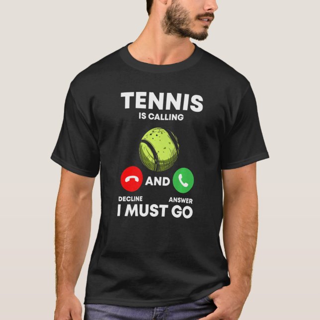 Camiseta Tênis Tênis Racket Tênis Tênis Ball Court Tenn (Frente)