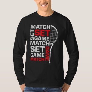 Camiseta Tênis Tênis Racket Tênis Tênis Ball Court Tenn