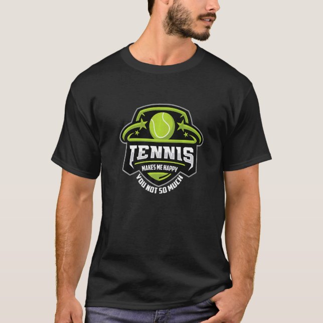 Camiseta Tênis Tênis Racket Tênis Tênis Ball Court Tenn (Frente)