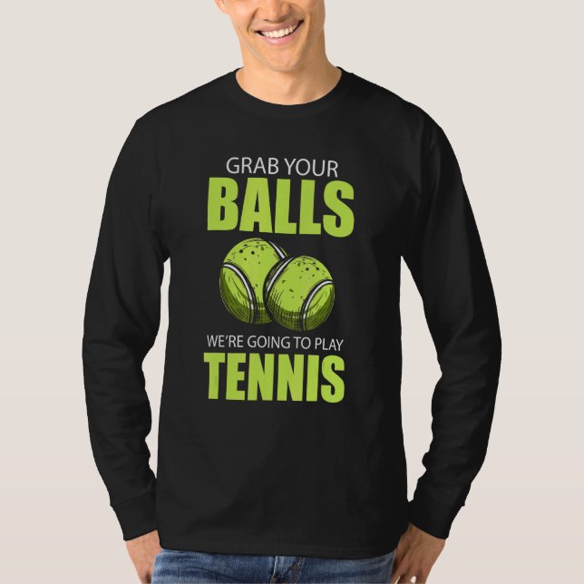 Camiseta Tênis Tênis Racket Tênis Tênis Ball Court Tenn (Frente)