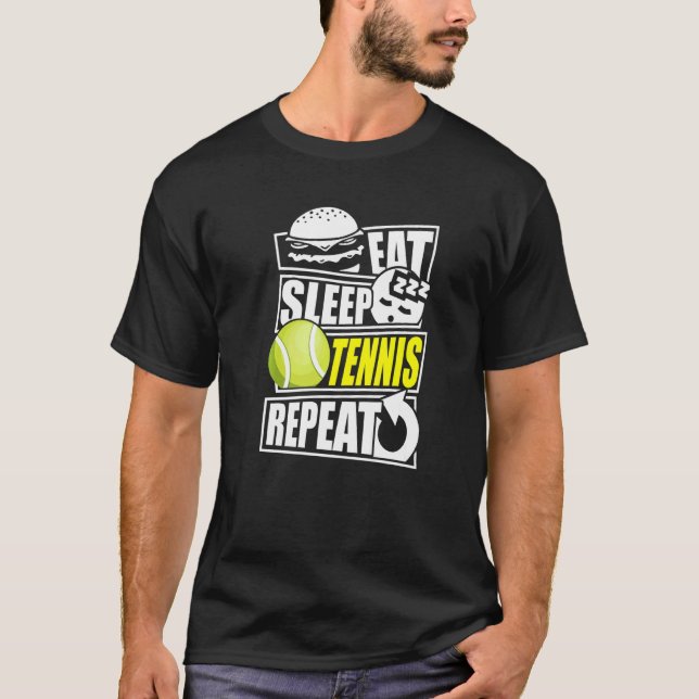 Camiseta Tênis Tênis Racket Tênis Tênis Ball Court Tenn (Frente)