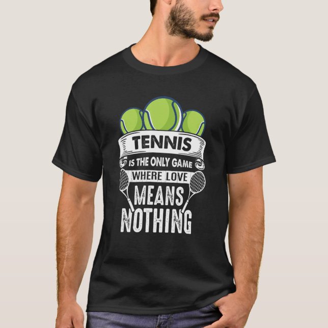 Camiseta Tênis Tênis Racket Tênis Tênis Ball Court Tenn (Frente)