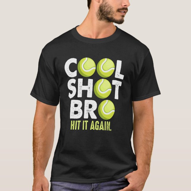 Camiseta Tênis Tênis Racket Tênis Tênis Ball Court Tenn (Frente)