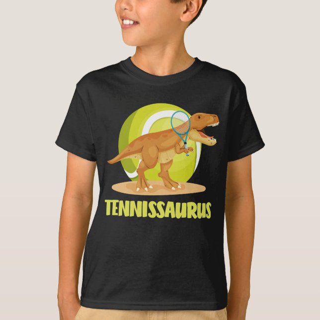 Camiseta Tênis tocando Trex Funny Dino Sport (Frente)