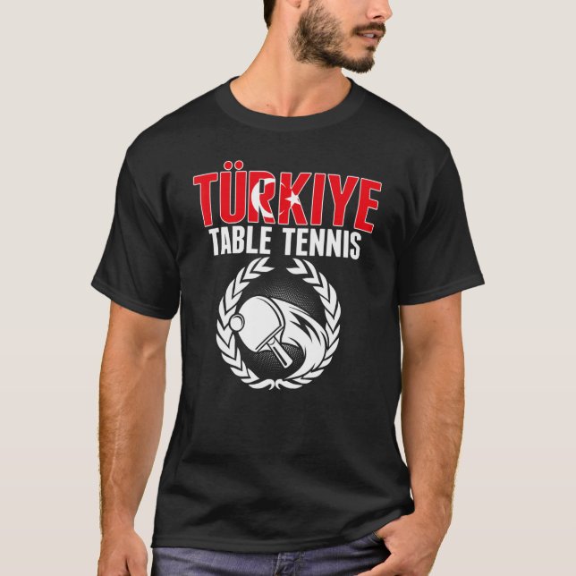 Camiseta Tênis Turkiye Mesa da Turquia Ping Pong Team Suppo (Frente)