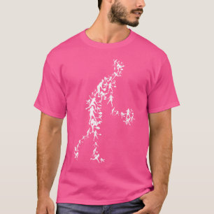 Camiseta Tenista Desenho Silhueta Fãs Racket Engraçado