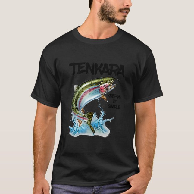 Camiseta Tenkara Mantendo-O Simples Pescaria De Pesca (Frente)