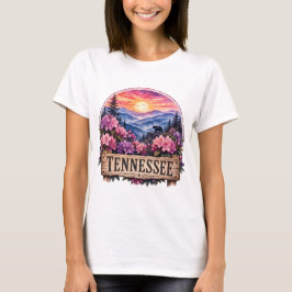 Camiseta Tennessee Americana Floral Patriótica Design do Es
