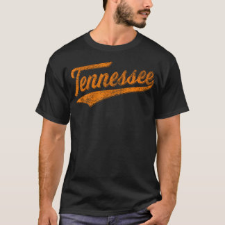 Camiseta Tennessee Baseball Sports Script Cursive Flag Swoo