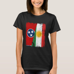 Camiseta Tennessee Curdistão Meia Bandeira Tennessean Curdo