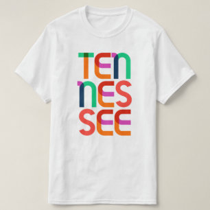 Camiseta Tennessee Vintage Retro Colorido Pop Art dos Anos 
