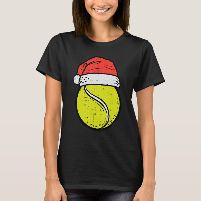Camiseta Tennis Ball Santa Hat Sports Christmas Xmas Men Wo (Frente)
