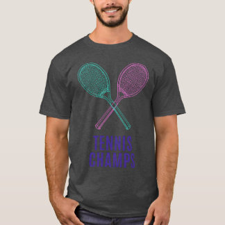 Camiseta Tennis Champs Pink Blue Sports Rackets gift friend
