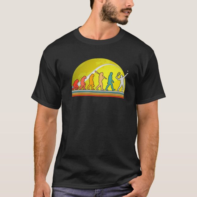 Camiseta Tennis Court human Evolution Player Clay Court Fun (Frente)