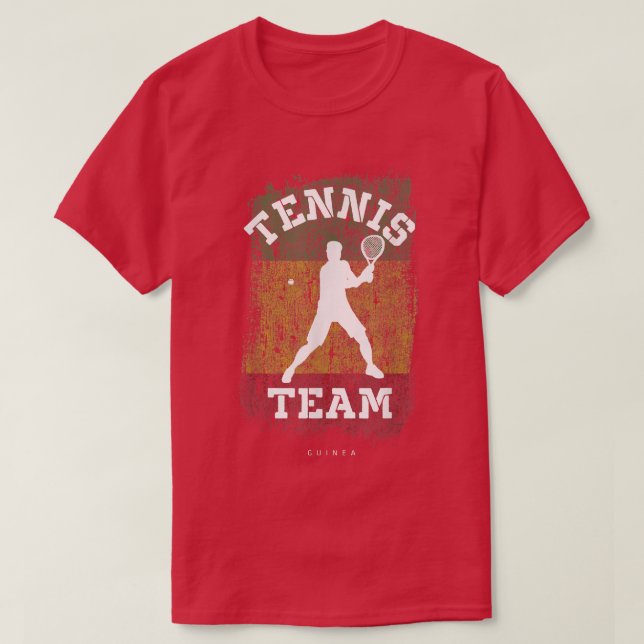 Camiseta Tennis Guinea Flag Team Tennis Player Tennis  (Frente do Design)