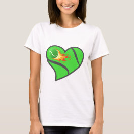 Camiseta Tennis Heart – Flaming Ball Love for the Game