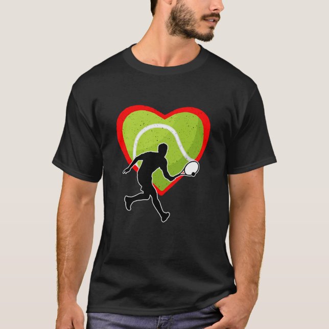 Camiseta Tennis Heart Sport Love Anti Valentines Day (Frente)