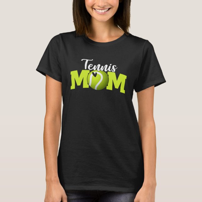 Camiseta Tennis Mom Cute Letter Print Women Cute Mother's D (Frente)