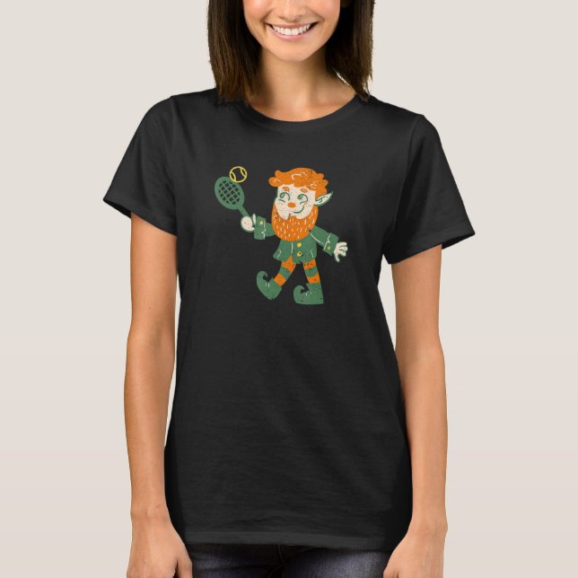 Camiseta Tennis Player Funny St Patricks Day Sports Irish S (Frente)