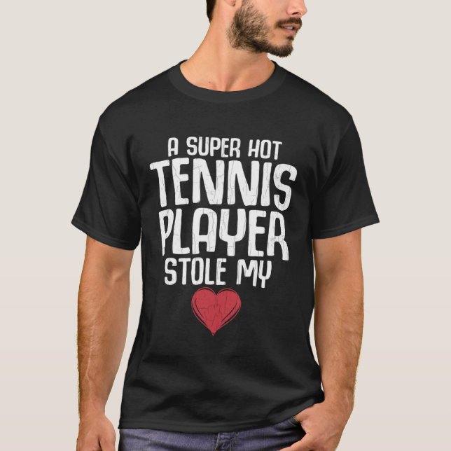 Camiseta Tennis Player Stole Heart  Sports Expert Coach Gra (Frente)