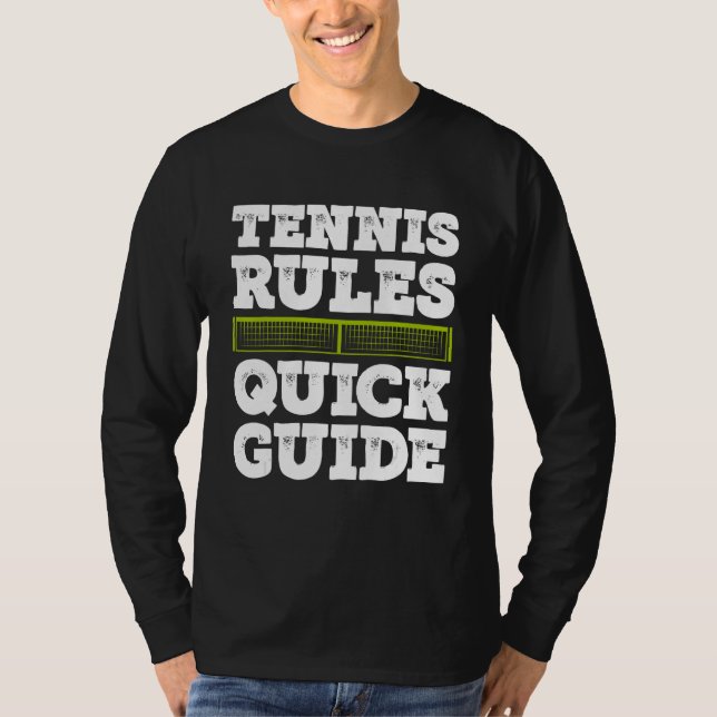 Camiseta Tennis Rules Quick Guide Tennis Player Tennis Matc (Frente)