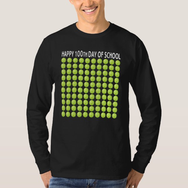 Camiseta Tennis Shirts For Boys, Kids Happy 100th Day Of Sc (Frente)