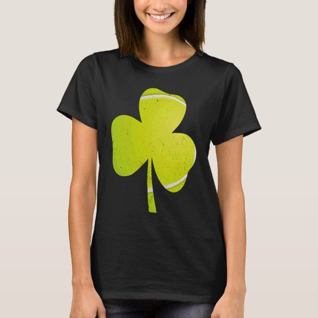 Camiseta Tennis St Patricks Day  Distressed Irish Shamrock (Frente)