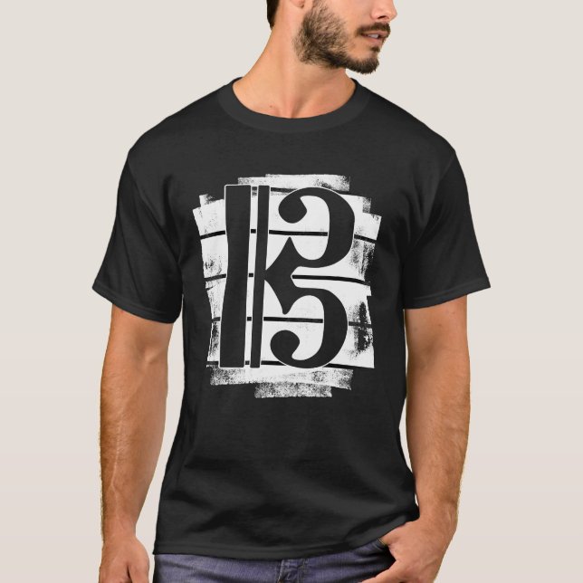 Camiseta Tenor Clef Alto Clef Musical (Frente)