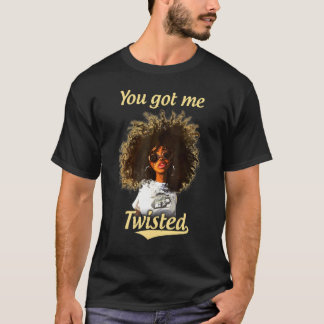 Camiseta Tens-Me Trancas De Cabelo Natural.