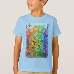 Camiseta Tentáculos de Água-viva Arco-íris