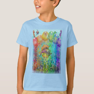 Camiseta Tentáculos de Água-viva Arco-íris