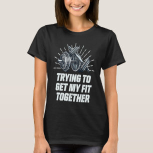 Camiseta Tentando unir meu Ajustado no treino de humor