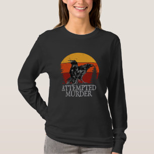 Camiseta Tentativa de assassinato de corvos e corvos engraç