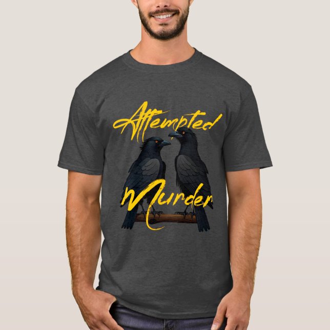 Camiseta Tentativa de Assassinato de Corvos Negros (Frente)
