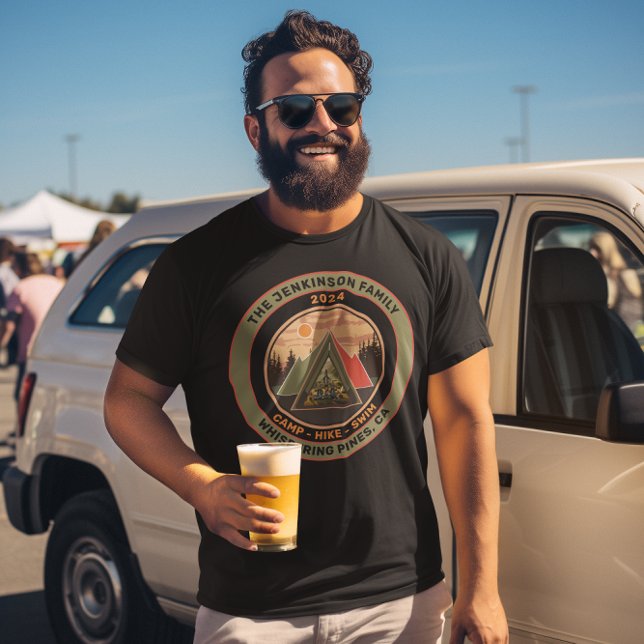 Camiseta Tente de Fotografia de Campanha Personalizado da F (camping t-shirt, family matching, camping, mountains, retro, matching t-shirts, camping trip, custom)