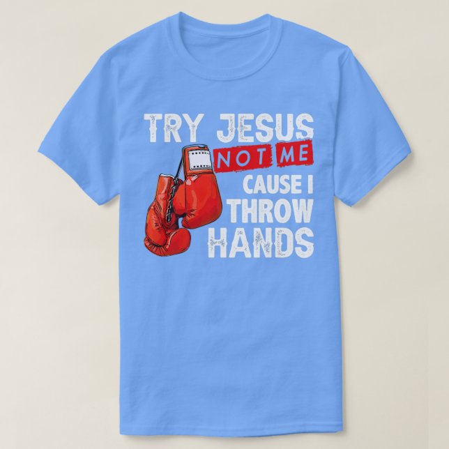 Camiseta Tente Jesus Não Eu Porque Eu Jogo Mãos Legal Engra (Frente do Design)