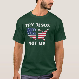 Camiseta Tente Jesus Não Eu, Premium Cristão Engraçado