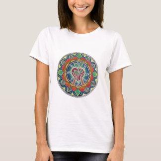 CAMISETA TENTE O SEU CORAÇÃO MANDALA T SHIRT