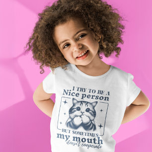 Camiseta Tente Ser Um Gato Retro Engraçado De Pessoa Legal