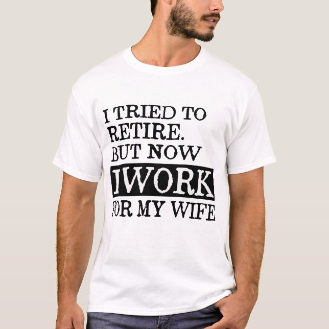 CAMISETA TENTEI ME ATIRAR, MAS AGORA TRABALHO PARA MINHA ES (Frente)