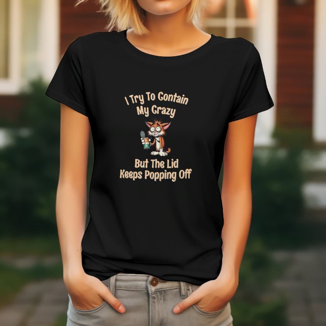 Camiseta Tento Conter Minha Tipografia Louca Mas Engraçada (Criador carregado)