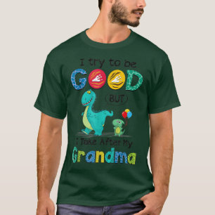 Camiseta Tento Ser Bom, Mas Eu Apanho A Minha Avó