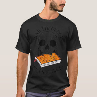 Camiseta Teologia Má Magoa O Estudo Funny Skull Da Pessoas 