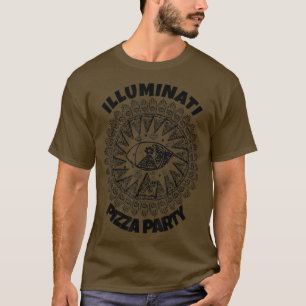 Camiseta Teoria da Conspiração da Comida da Pizza Illuminat