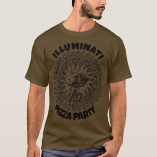 Camiseta Teoria da Conspiração da Comida da Pizza Illuminat