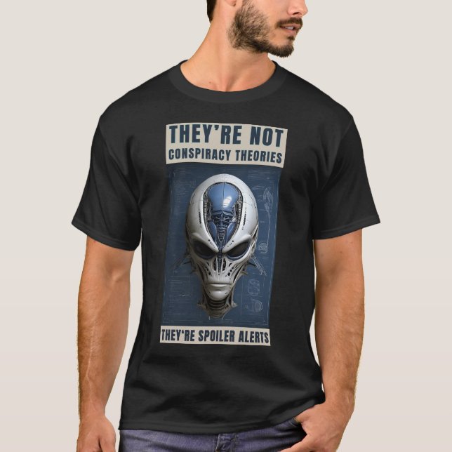 Camiseta Teoria da Conspiração de OVNI alienígena - Drones  (Frente)