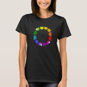 Camiseta Teoria da Cor do Gato para um Professor ou Gato