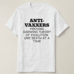 Camiseta Teoria da Evolução das Darwin Anti-Vaxxers