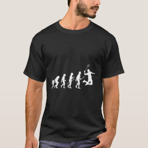 Camiseta Teoria da Evolução do Jogador Engraçado Badminton